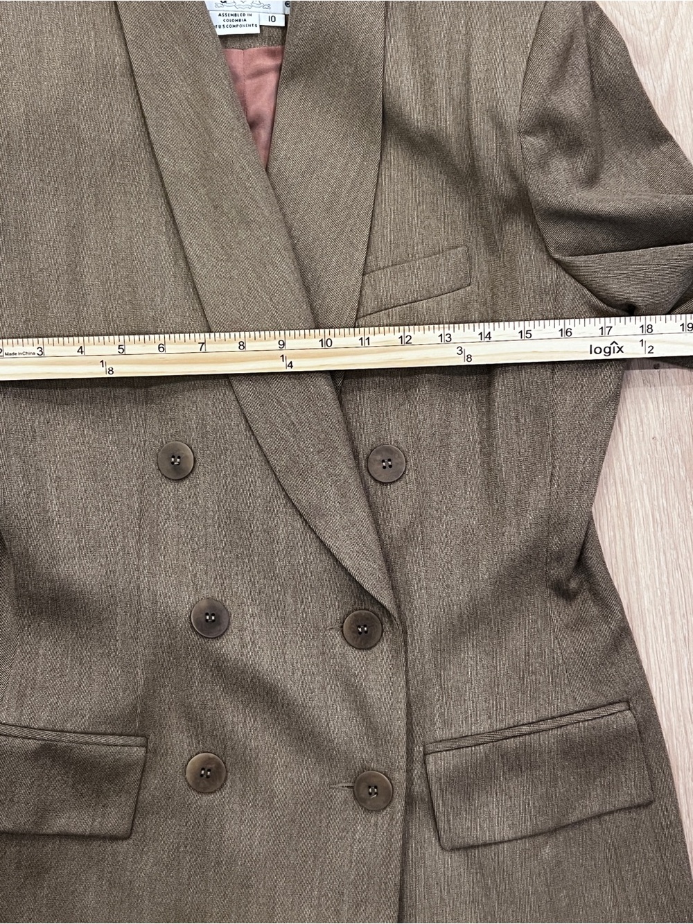 Vintage Oleg Cassini Blazer Double Breasted Size 10 - Picture 3 of 7